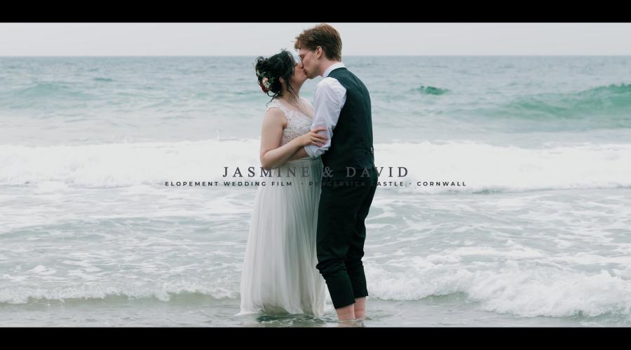 Jasmine and David Elopement Wedding Film, Pengersick Castle, Praa Sands, Cornwall.
